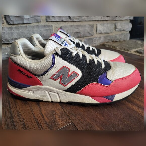New Balance 850 Vintage 1992 Mens Red White Blue Sneakers Size 11 Rare Low Top - Picture 1 of 12
